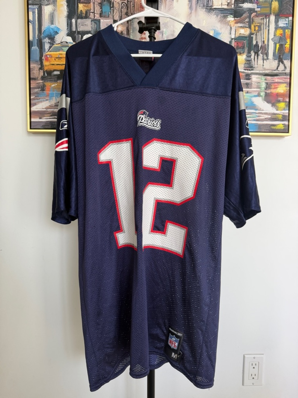 Reebok NFL Patriots Tom Brady #12 Jersey Mens M VTG Rare